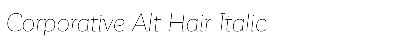 Corporative Alt Hair Italic